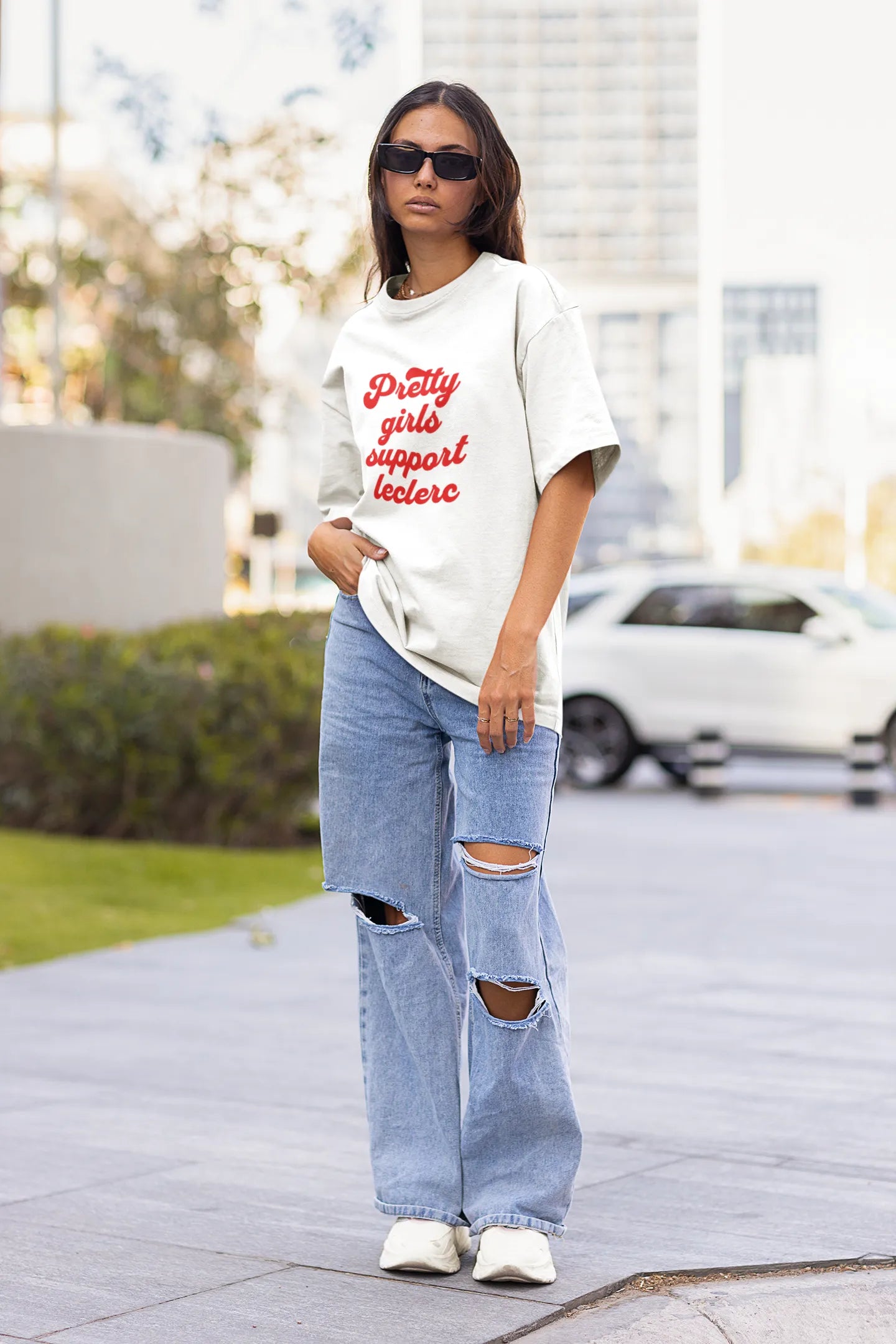 F1 Leclerc Fangirl Oversized T-shirt