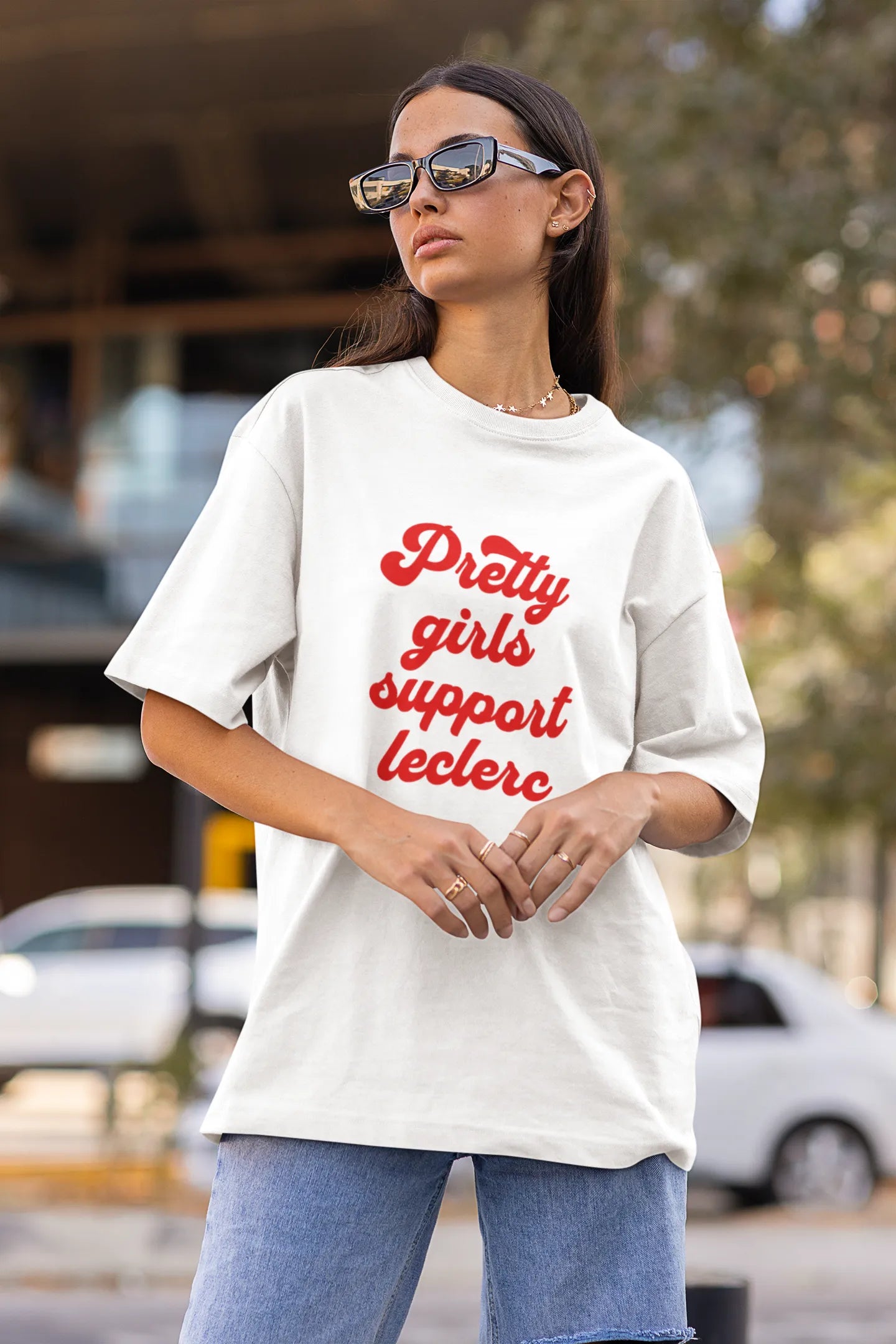 F1 Leclerc Fangirl Oversized T-shirt