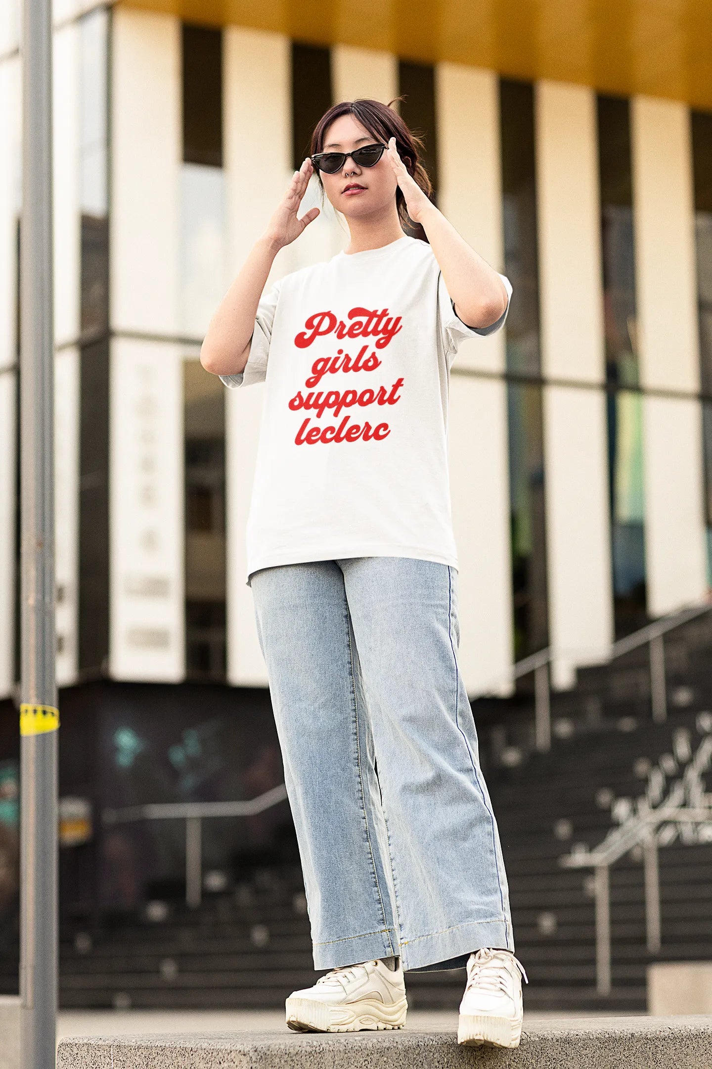 F1 Leclerc Fangirl Oversized T-shirt