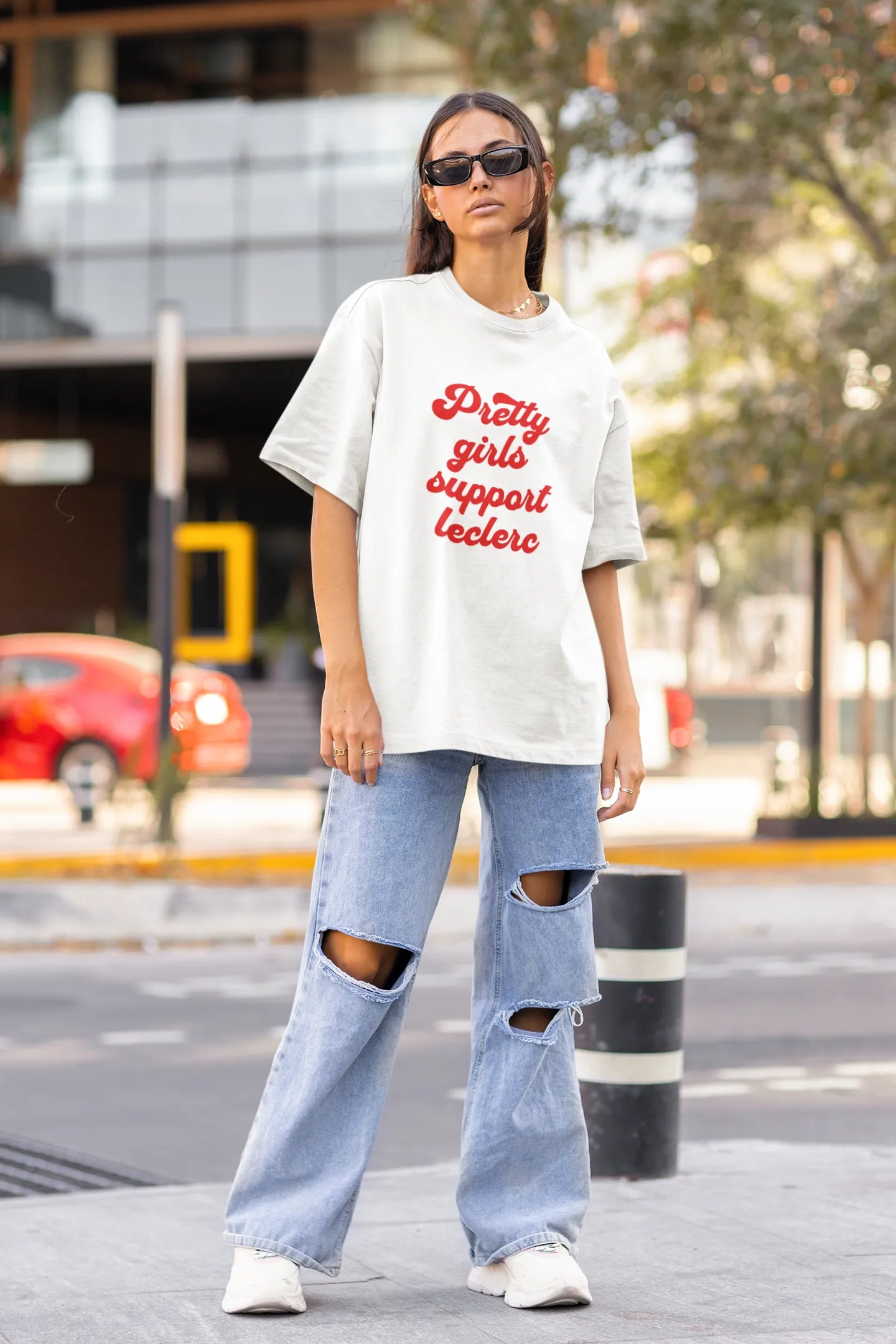 F1 Leclerc Fangirl Oversized T-shirt