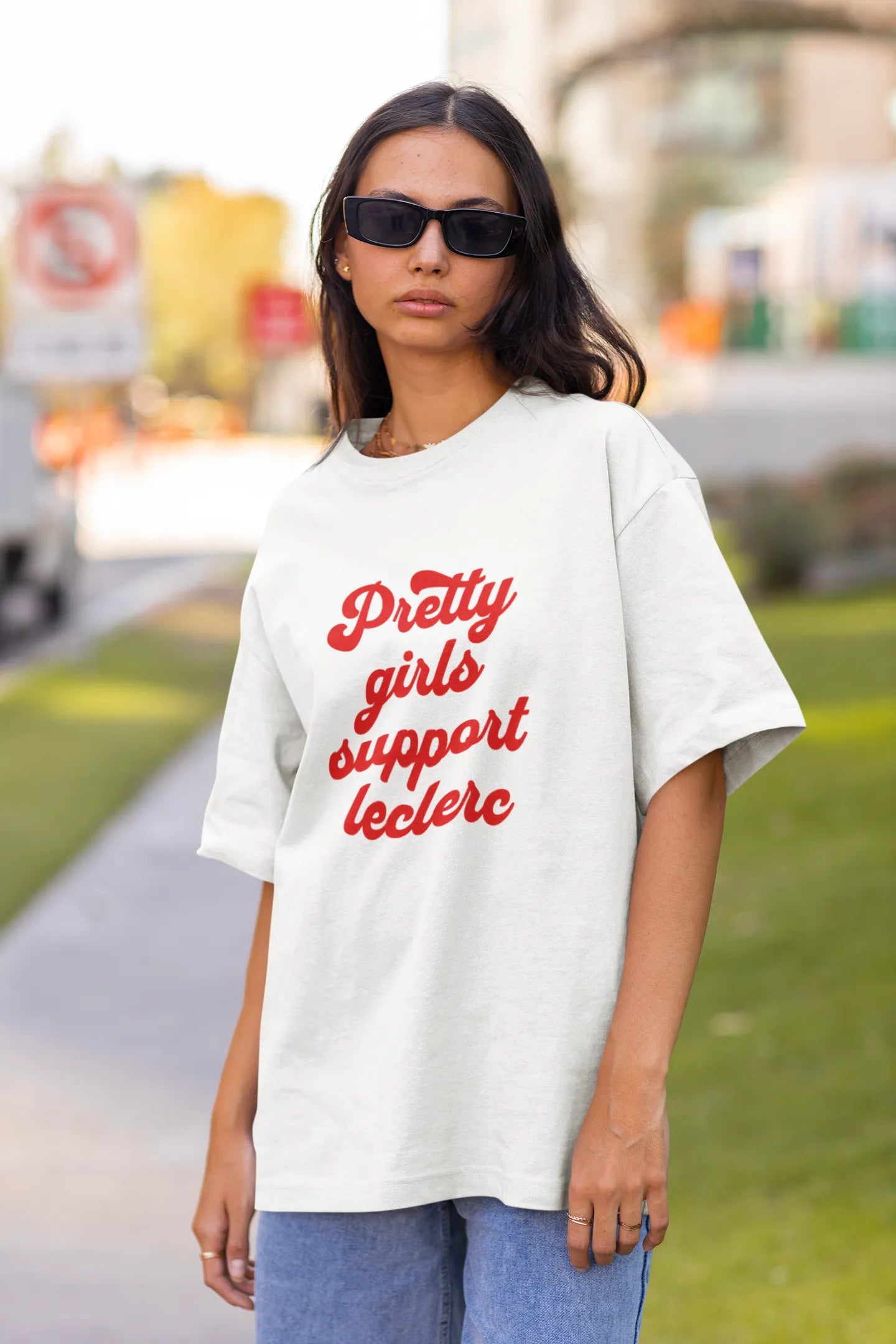 F1 Leclerc Fangirl Oversized T-shirt