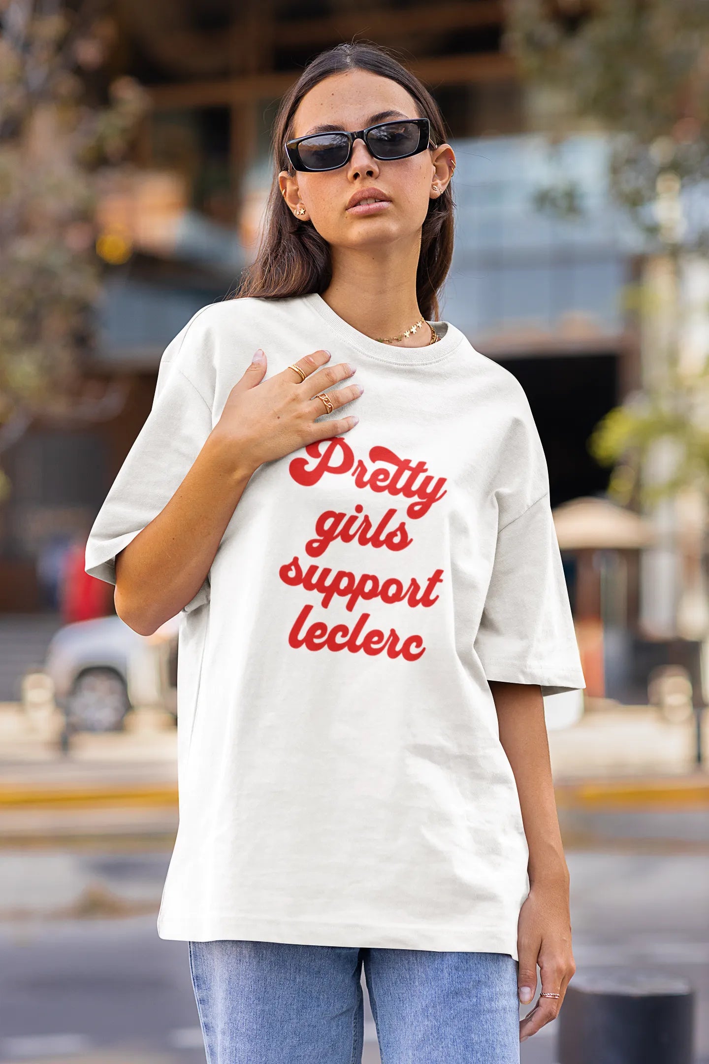 F1 Leclerc Fangirl Oversized T-shirt