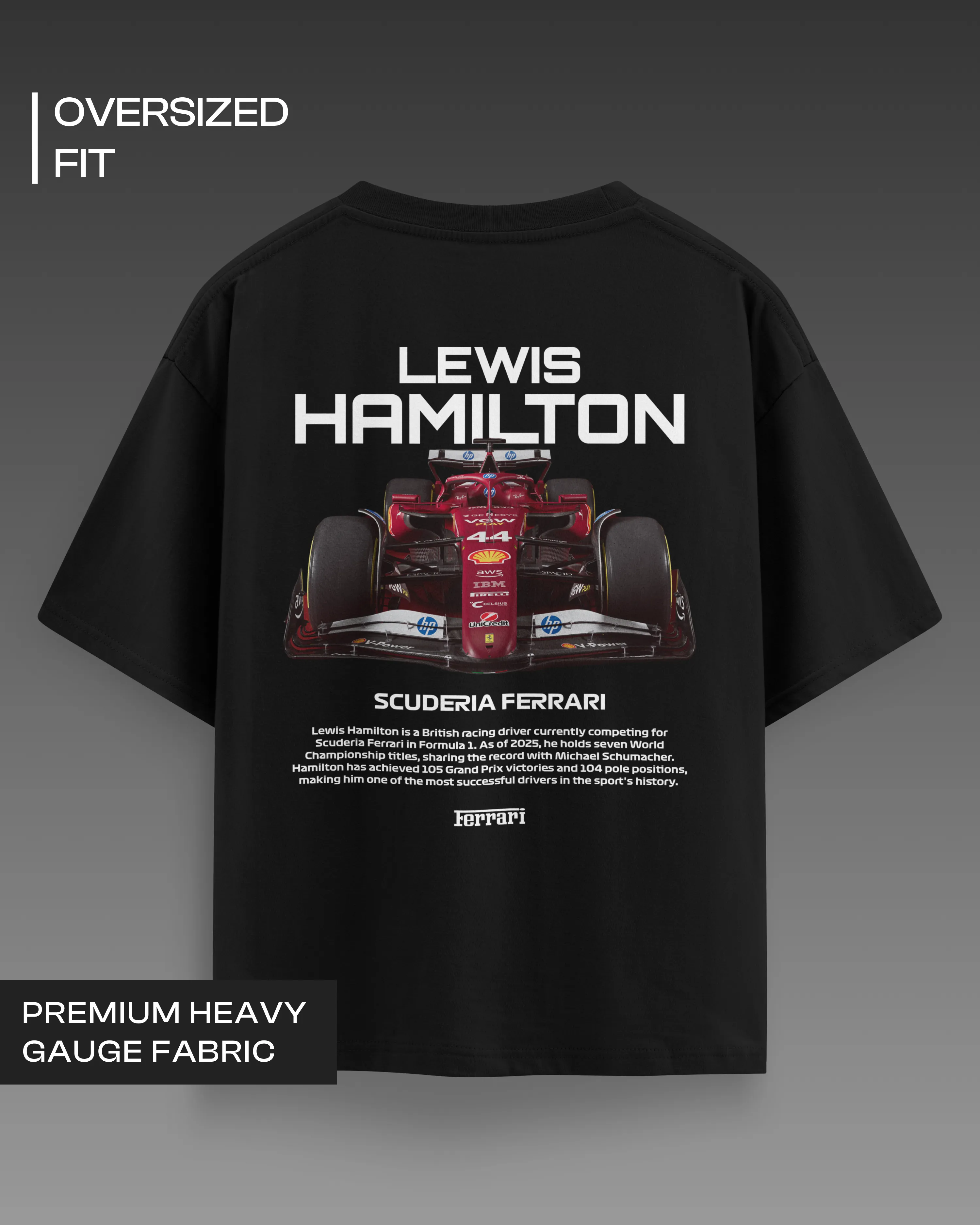 F1 Lewis Hamiton Oversized T-shirt