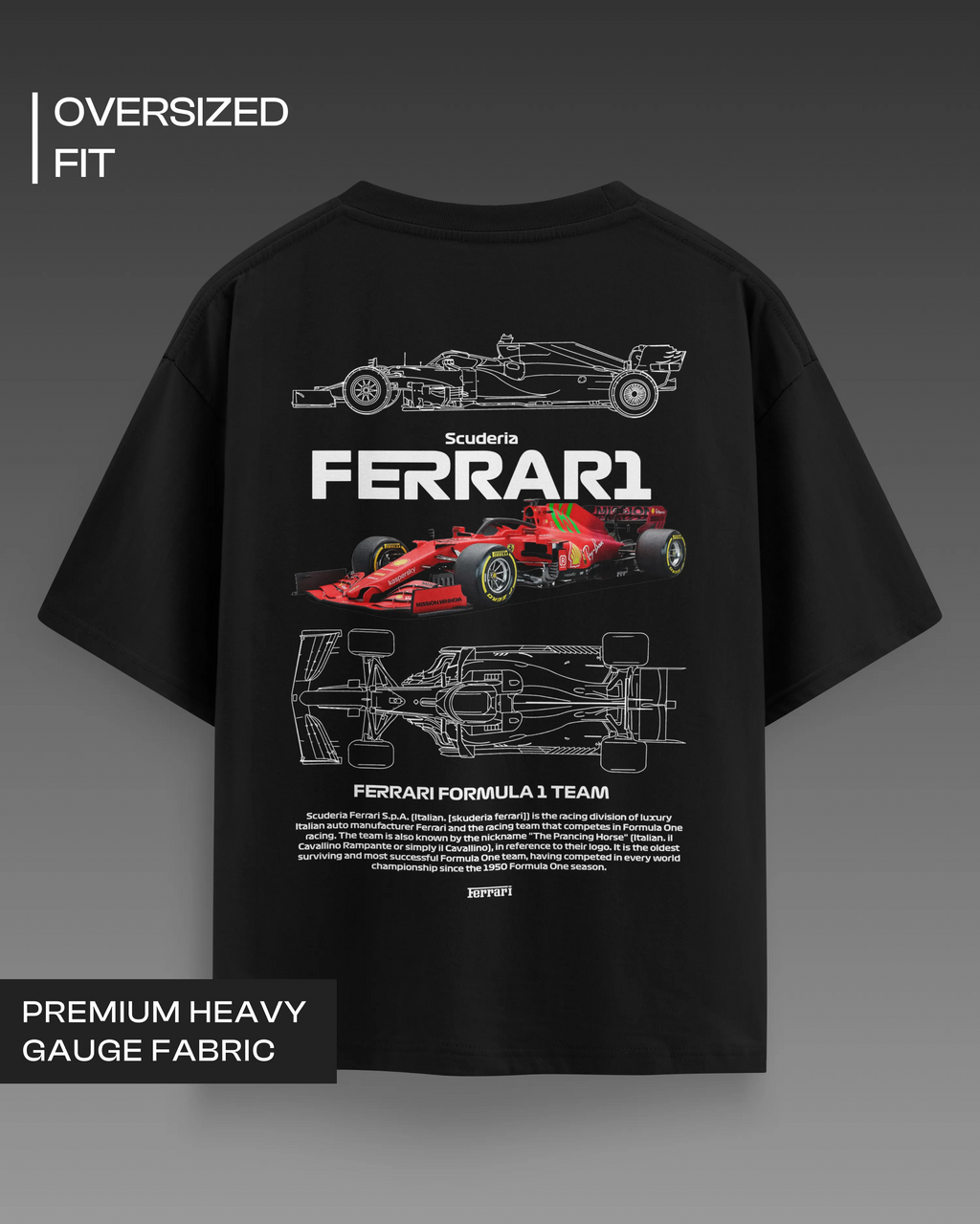 F1 FERRARI OVERSIZED T-SHIRT