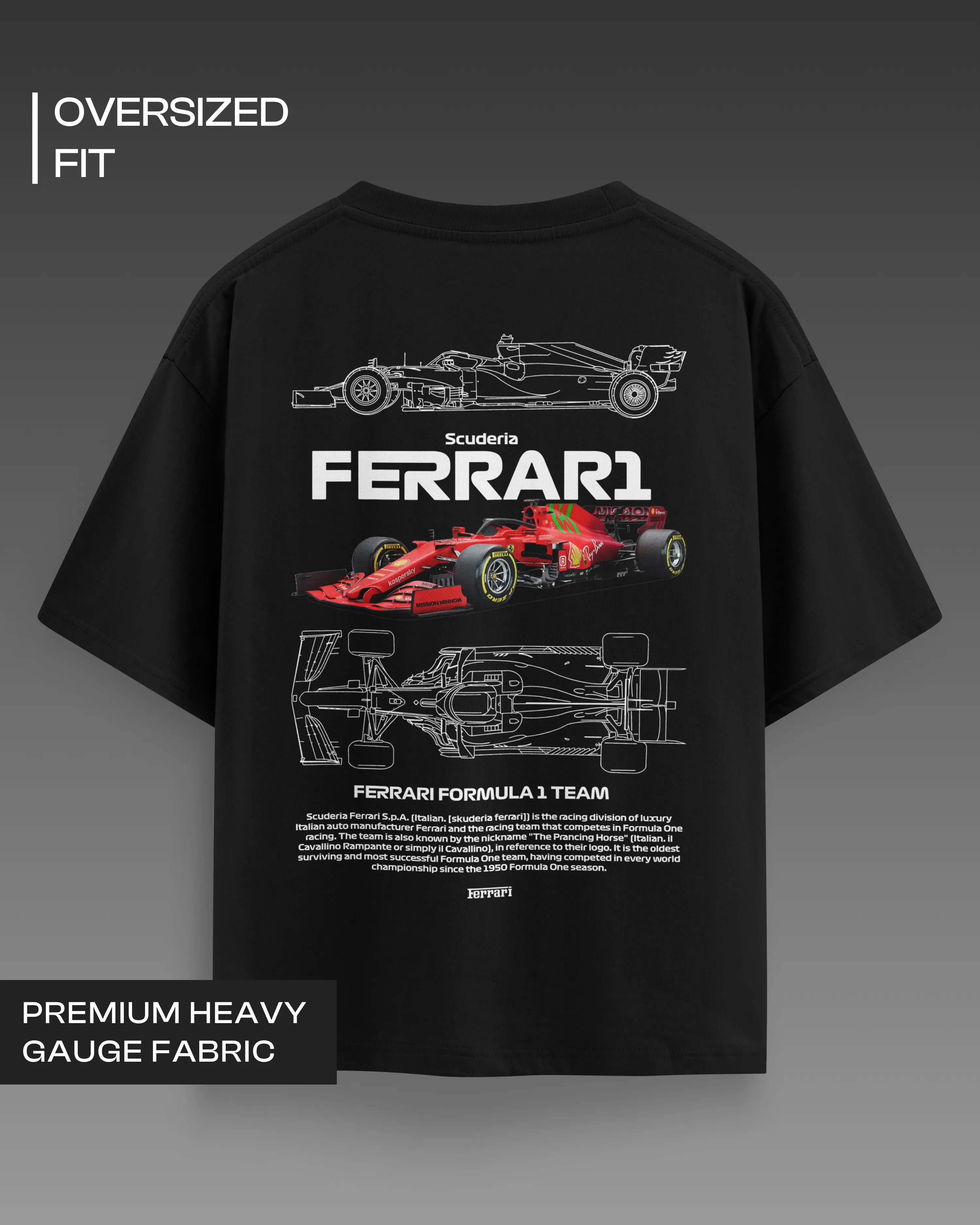 F1 FERRARI OVERSIZED T-SHIRT