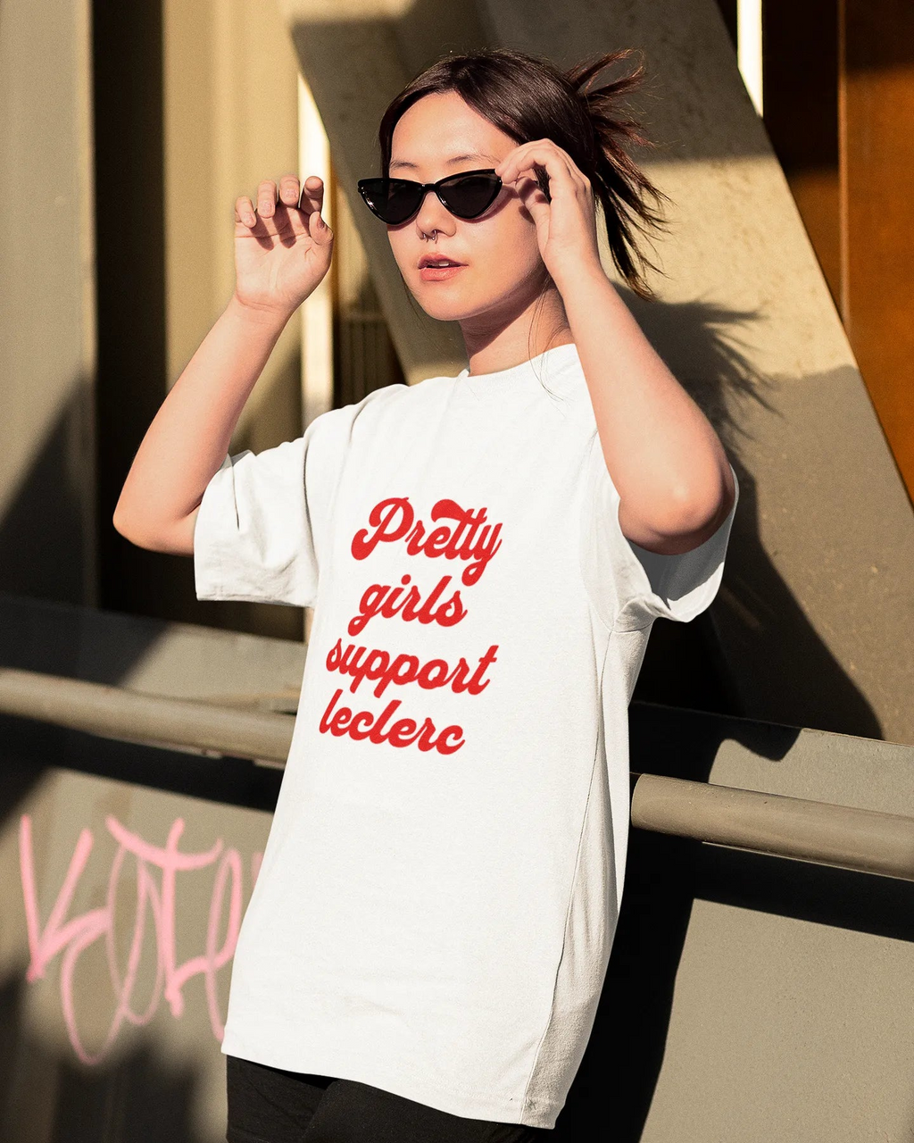 F1 Leclerc Fangirl Oversized T-shirt
