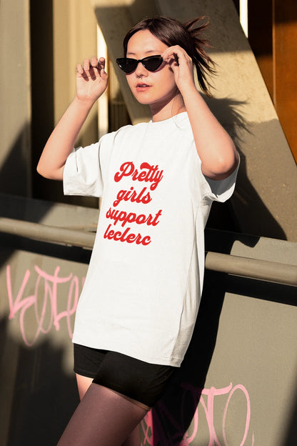 F1 Leclerc Fangirl Oversized T-shirt