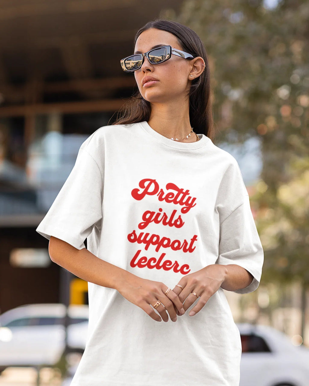 F1 Leclerc Fangirl Oversized T-shirt