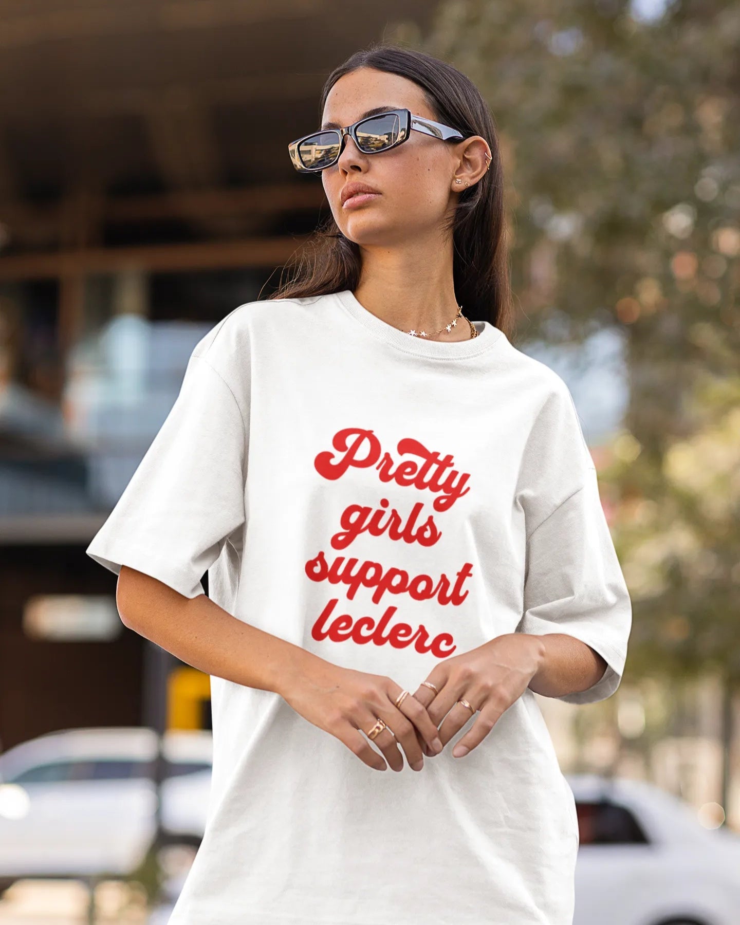 F1 Leclerc Fangirl Oversized T-shirt