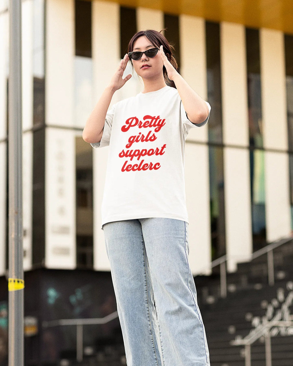 F1 Leclerc Fangirl Oversized T-shirt