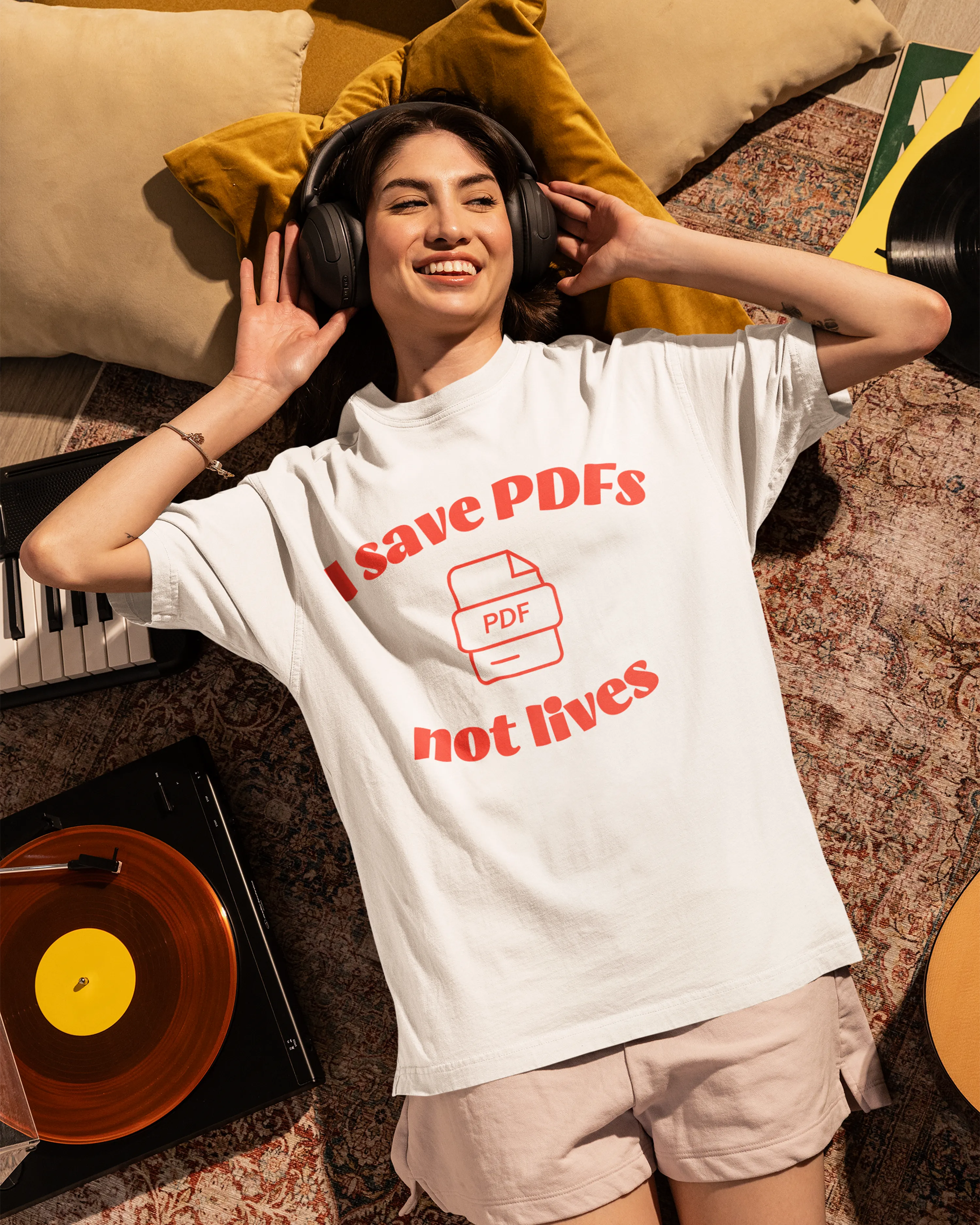 I Save PDFs Oversized T-shirt