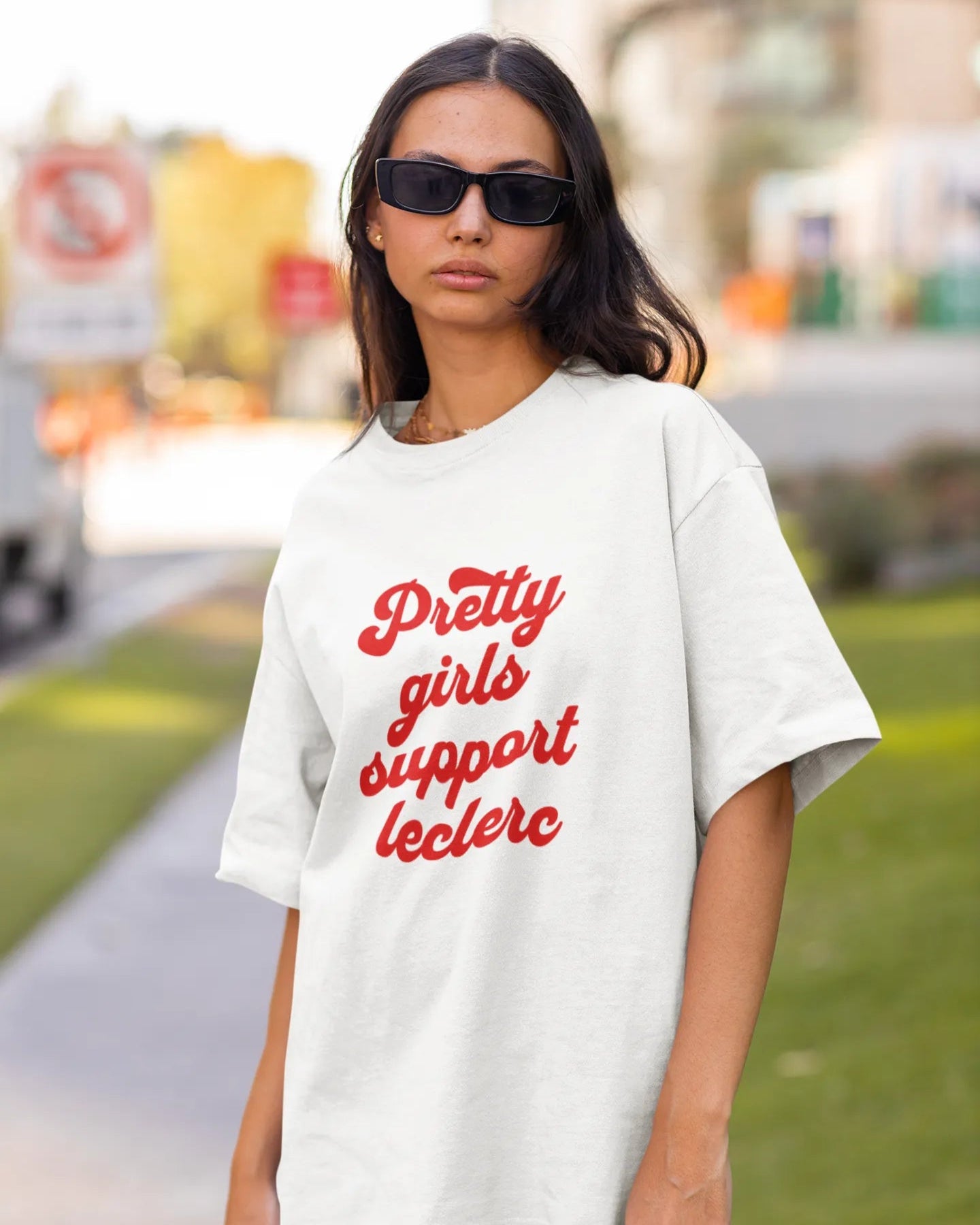 F1 Leclerc Fangirl Oversized T-shirt