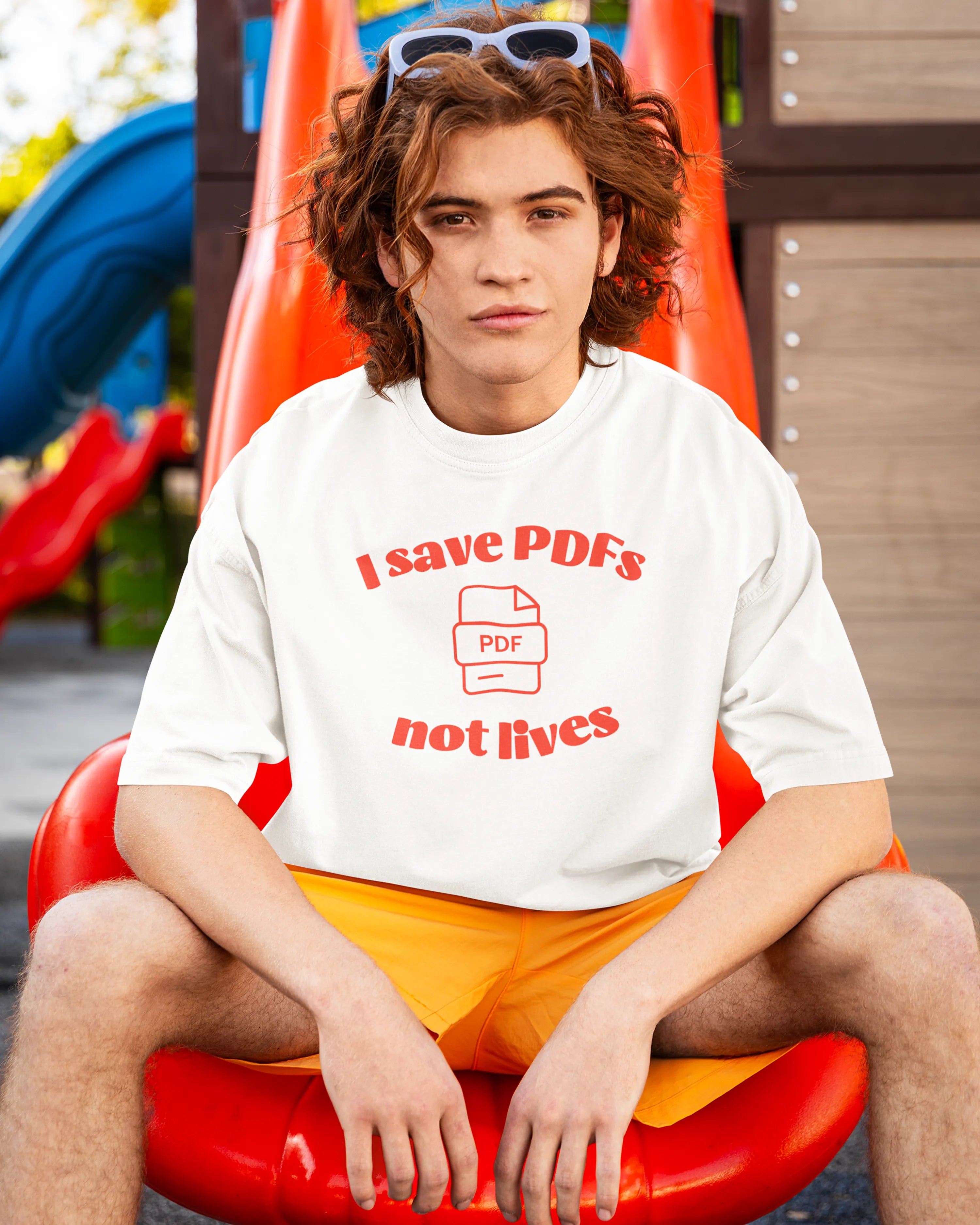 I Save PDFs Oversized T-shirt