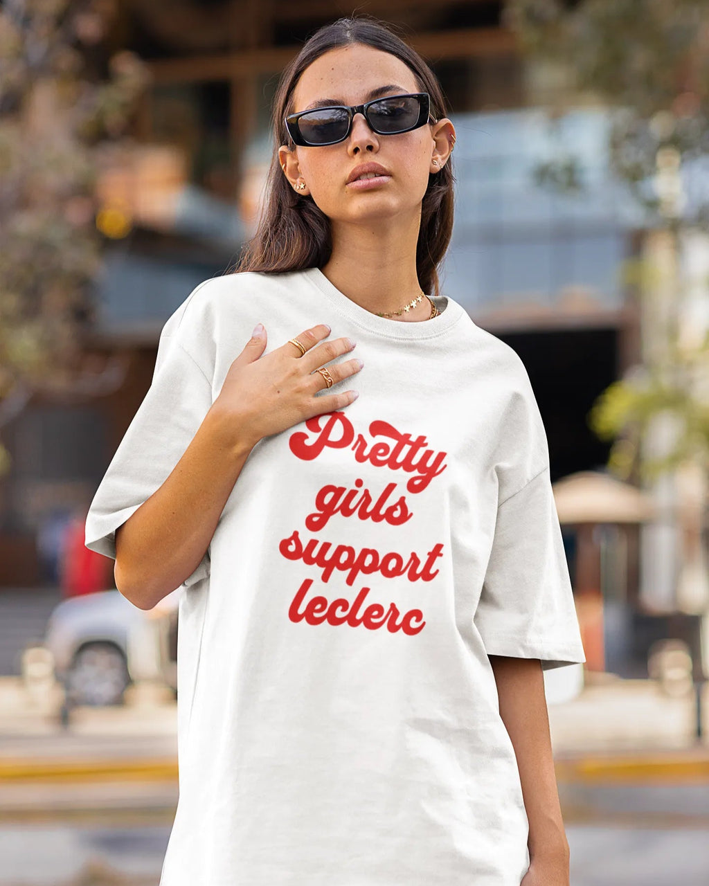 F1 Leclerc Fangirl Oversized T-shirt