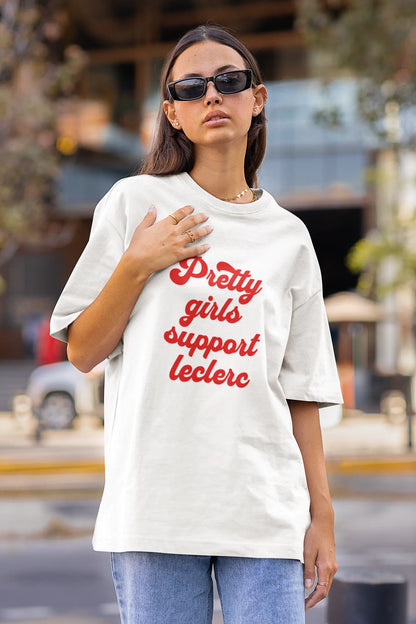 F1 Leclerc Fangirl Oversized T-shirt